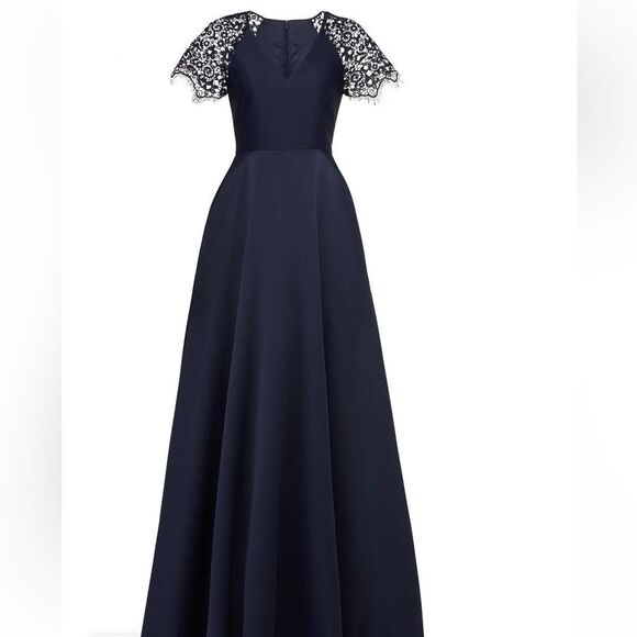 Monique Lhuillier Navy Blue Ball Gown NWT size 4 $545 - Picture 4 of 6